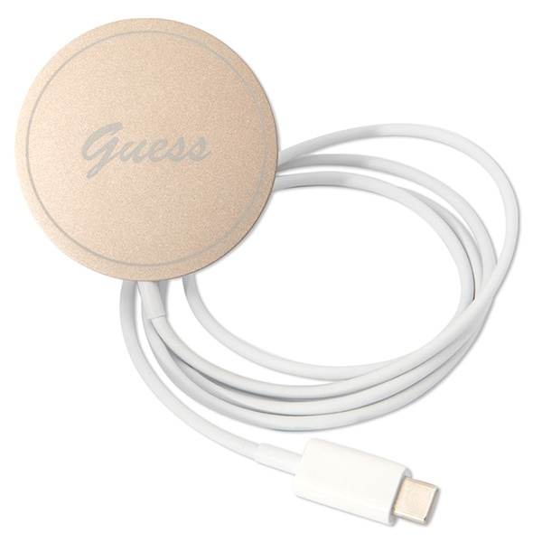 Guess GUBPN61H4EACSK Case + Wireless Charger Apple iPhone 11 black hard case 4G Print MagSafe