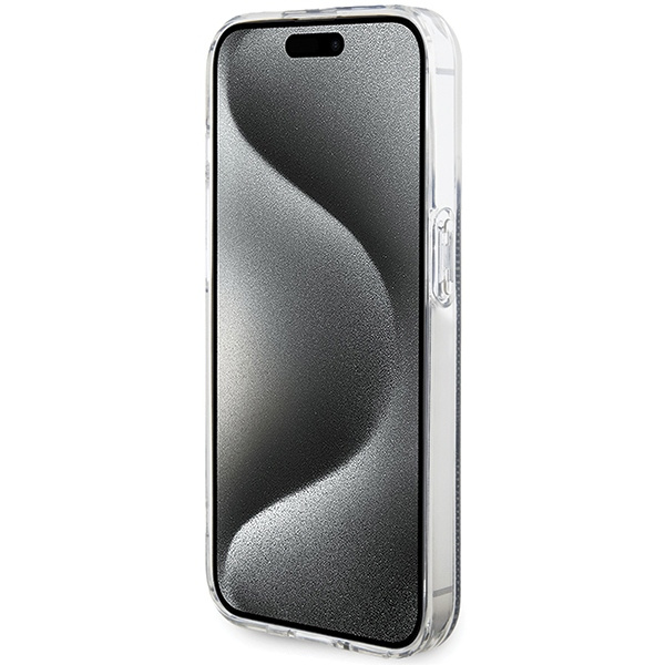 Guess GUHCP15LH4PSEGK Apple iPhone 15 Pro hardcase IML 4G Gold Stripe black