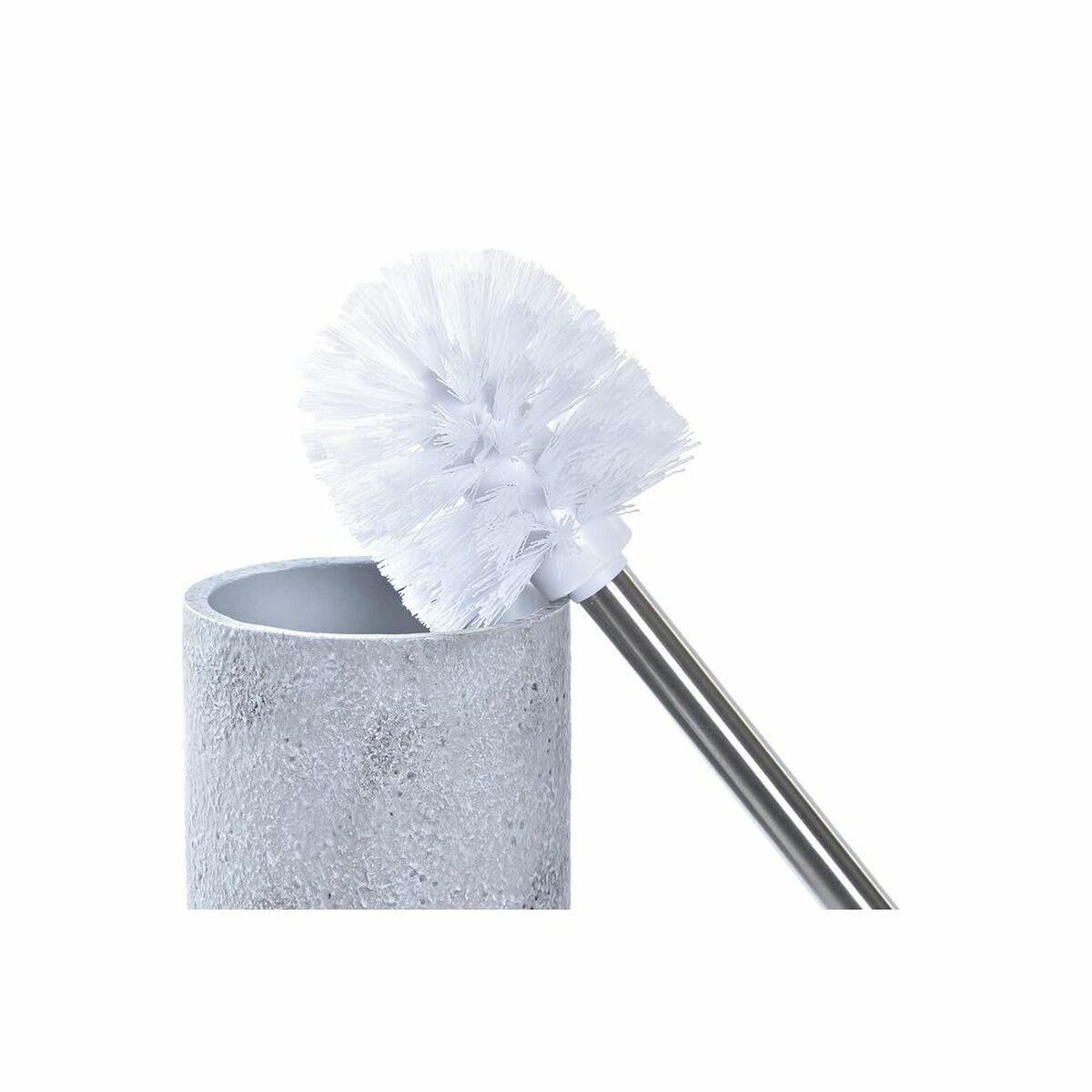 Toilet Brush DKD Home Decor Silver Grey Cement Stainless steel 10 x 10 x 40 cm