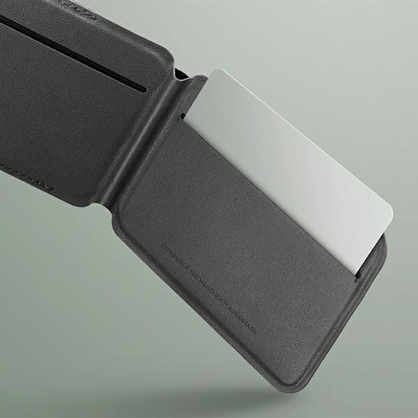 UNIQ Lyden DS RFID magnetic wallet with stand function ivory-lichen green