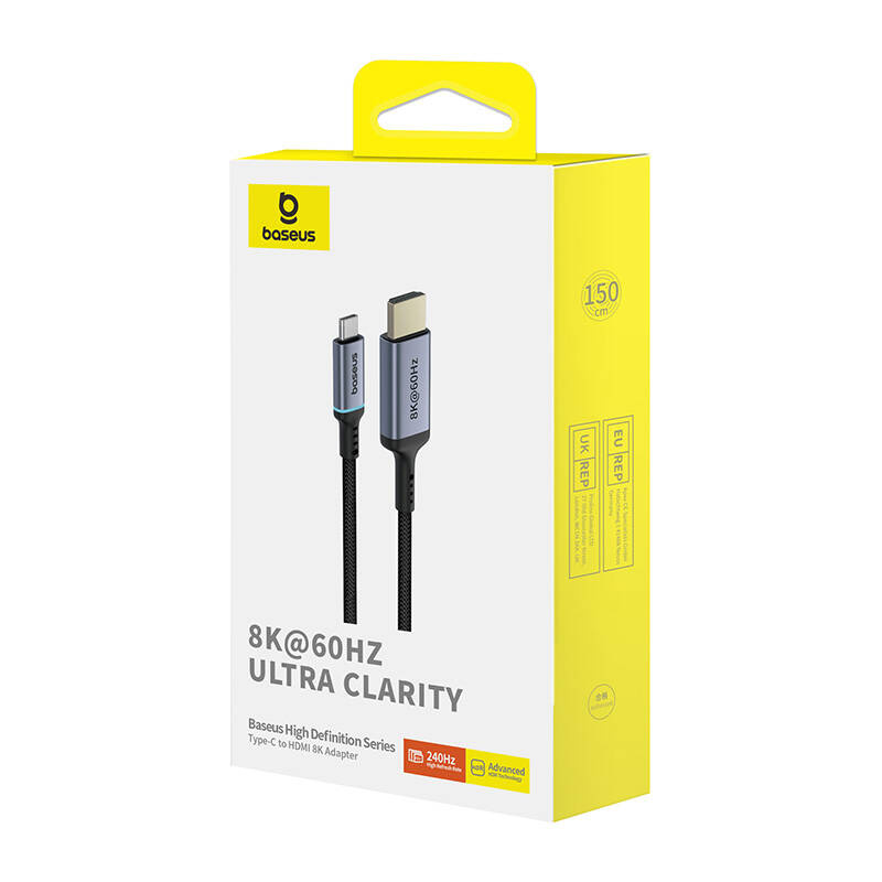 Baseus USB-C / HDMI 2.1 8K 60Hz 1.5m cable black
