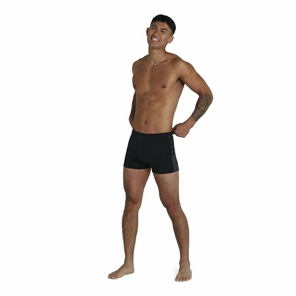 Men’s Bathing Costume Speedo Boom Logo Splice Aquashort Black