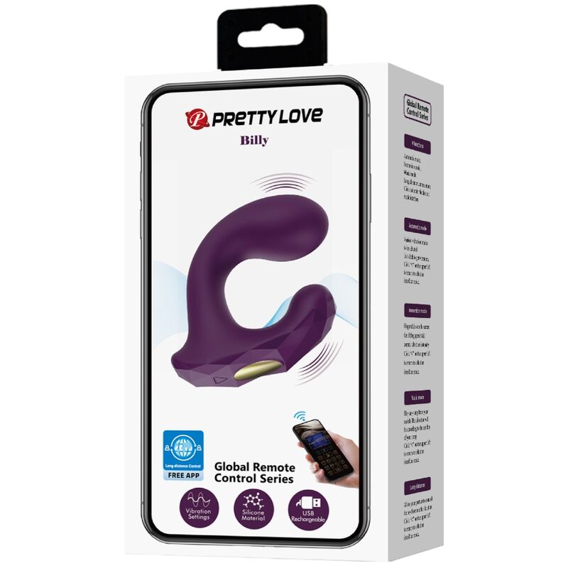 PRETTY LOVE - BILLY VIBRATION REMOTE CONTROL PURPLE - FREE APP PRETTY LOVE - BILLY VIBRATION REMOTE CONTROL PURPLE - FREE APP