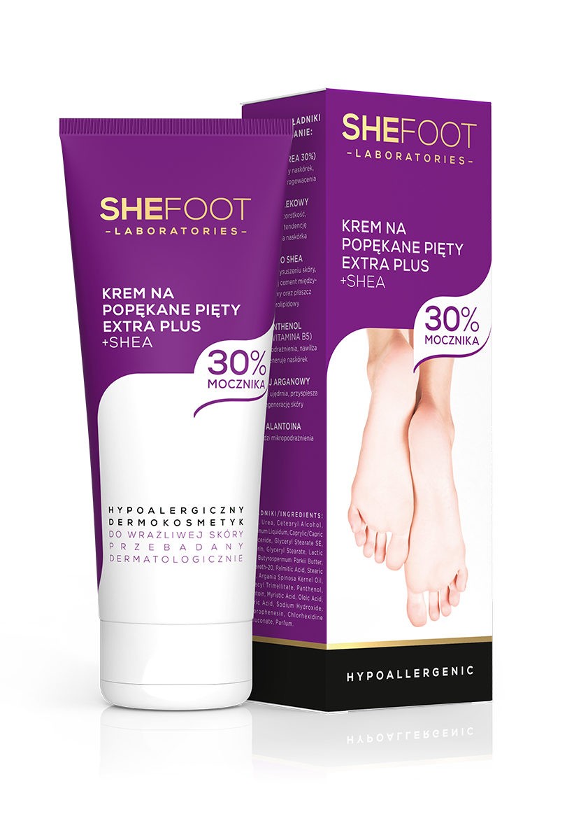 SheFoot Krem na popękane pięty Extra + Shea 30% Mocznika - hypoallergenic 75ml