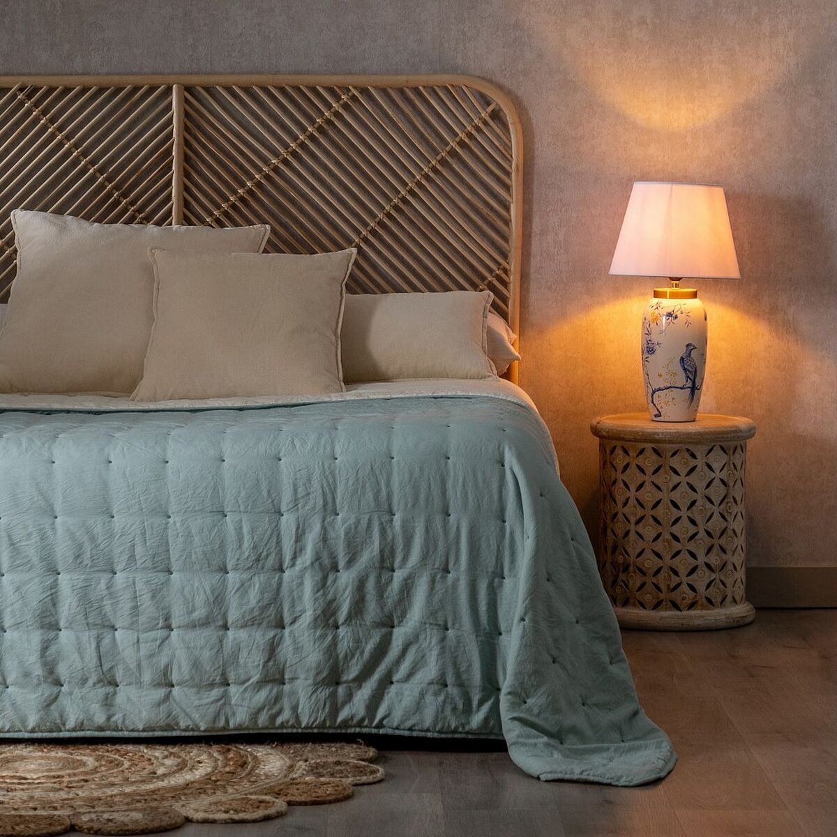 Bedspread (quilt) Blue Cream 180 x 260 cm