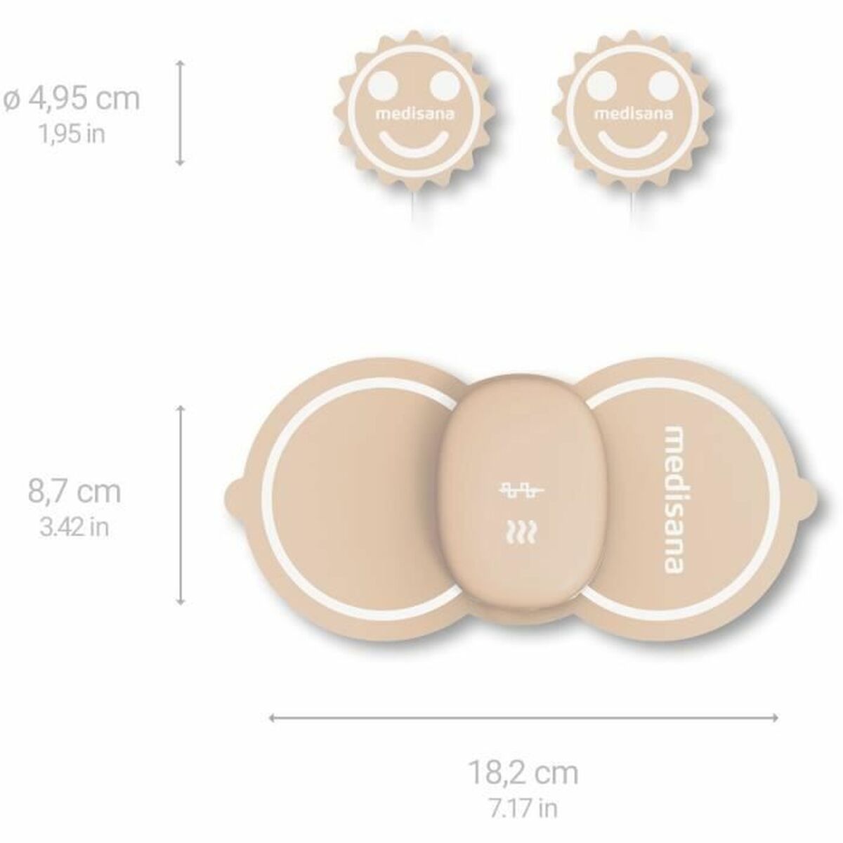 Rechargeable Relaxing Menstrual Massager Medisana TT 250 Beige Rechargeable Relaxing Menstrual Massager Medisana TT 250 Beige