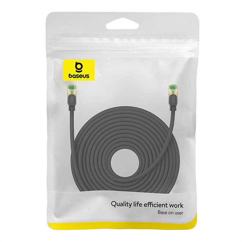 Baseus braided cat 8 Ethernet RJ45 network cable, 40Gbps, 20m (black)