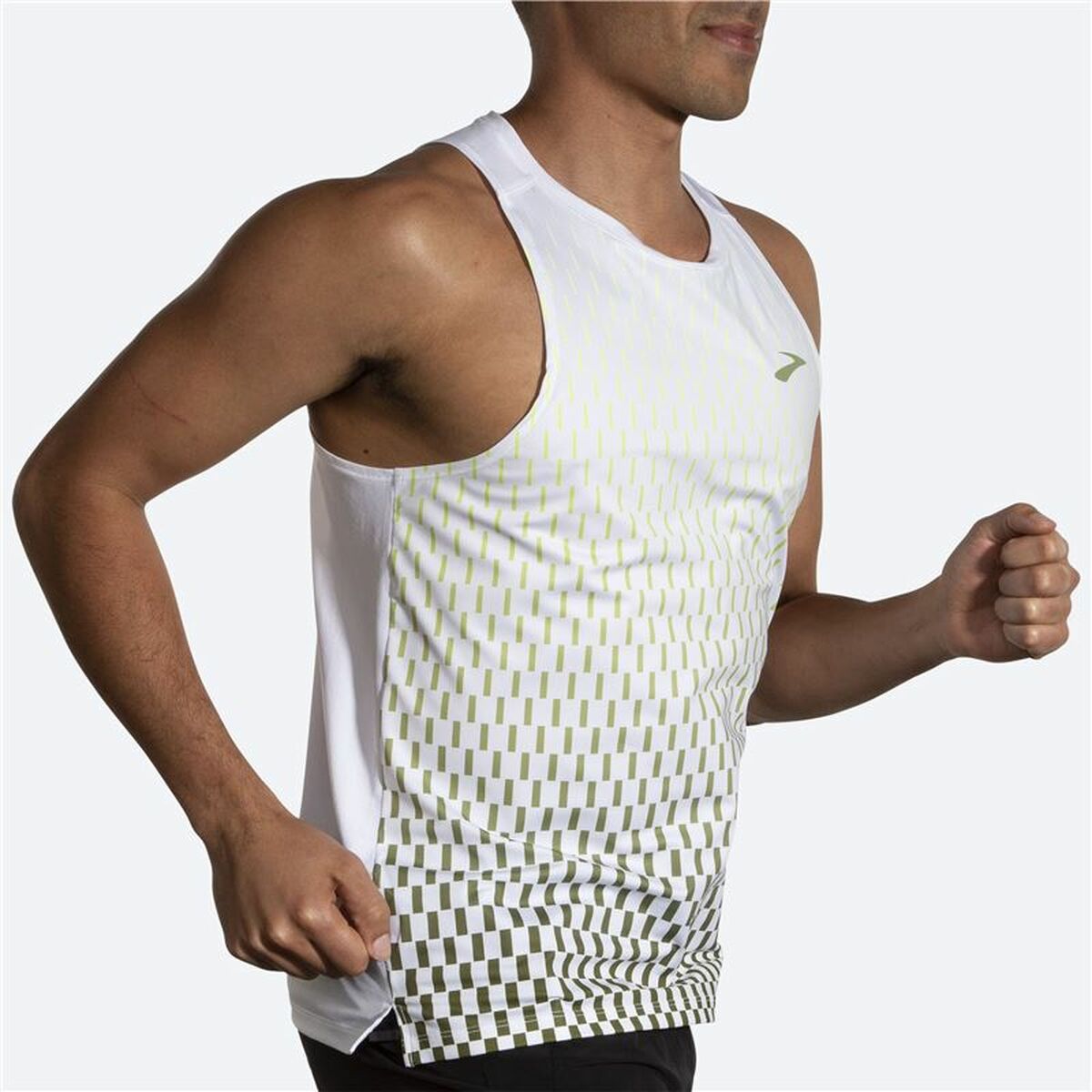 Men's Sleeveless T-shirt Brooks Atmosphere White