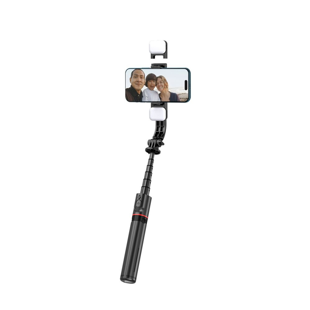 Tech-Protect L05s Wireless Selfie Stick Tripod & Led Light Black