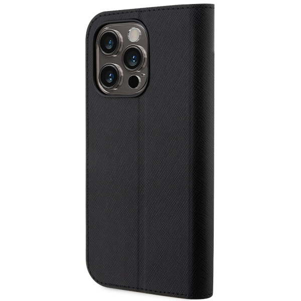 Karl Lagerfeld KLBKP14LSANKCPK Apple iPhone 14 Pro bookcase black Saffiano Karl & Choupette