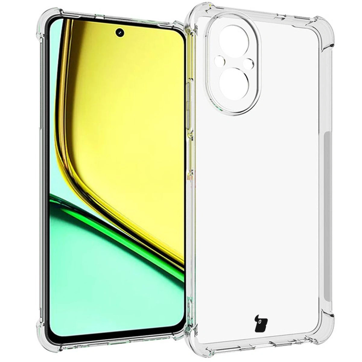 Bizon Case Clear Pack case + 2x screen glass Realme C67 4G clear