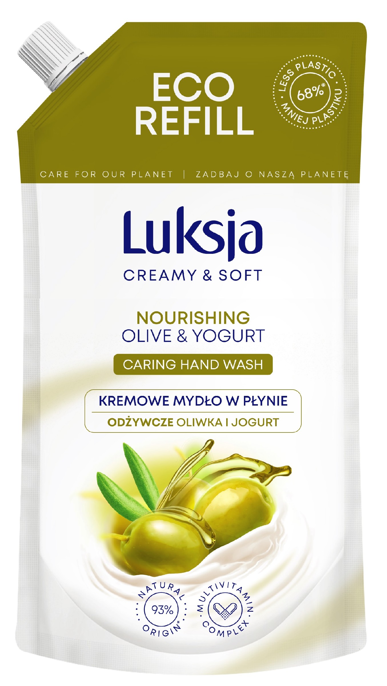 Luksja Creamy & Soft Odżywcze Kremowe Mydło w płynie Oliwka i Jogurt  400ml - zapas