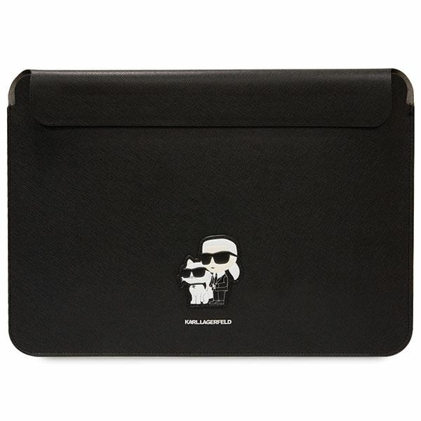 Karl Lagerfeld Sleeve KLCS14SAKCPMK 14 inch black Saffiano Karl&Choupette