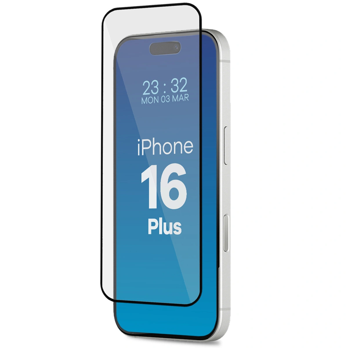 Tempered glass with mounting frame Bizon Glass Applicator for Apple iPhone 16 Plus [2 PACK]
