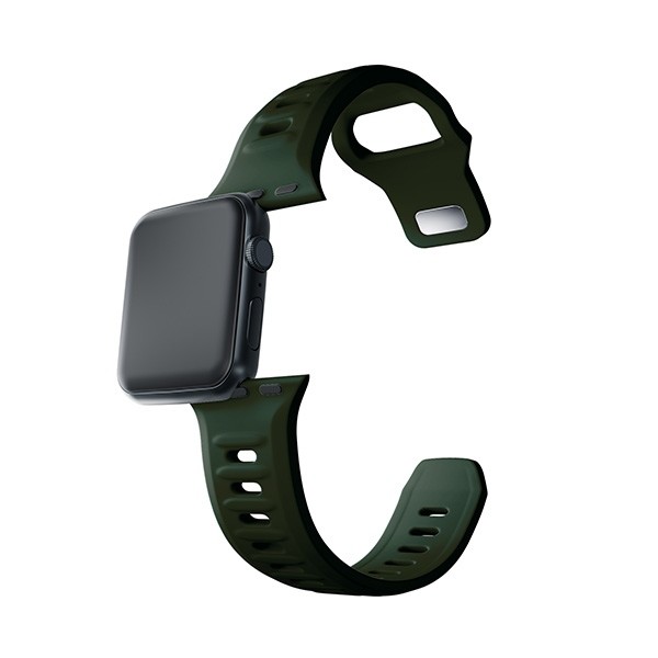 3MK Silicone Watch Strap Apple Watch 4/5/6/7/8/9/SE/Ultra 42/44/45/49mm dark green