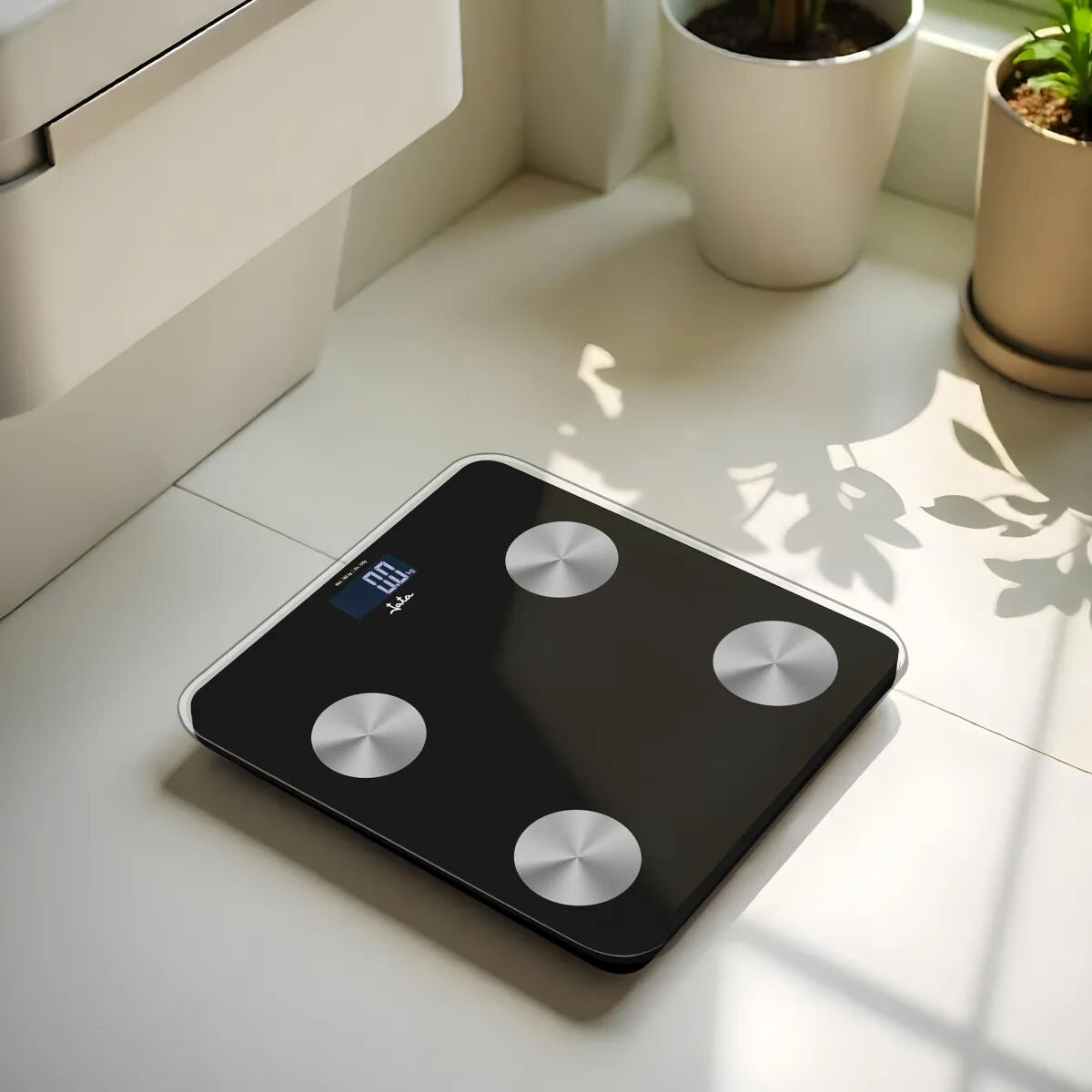 Digital Bathroom Scales JATA HBAS1155 Black Glass Tempered Glass 180 kg Digital Bathroom Scales JATA HBAS1155 Black Glass Tempered Glass 180 kg