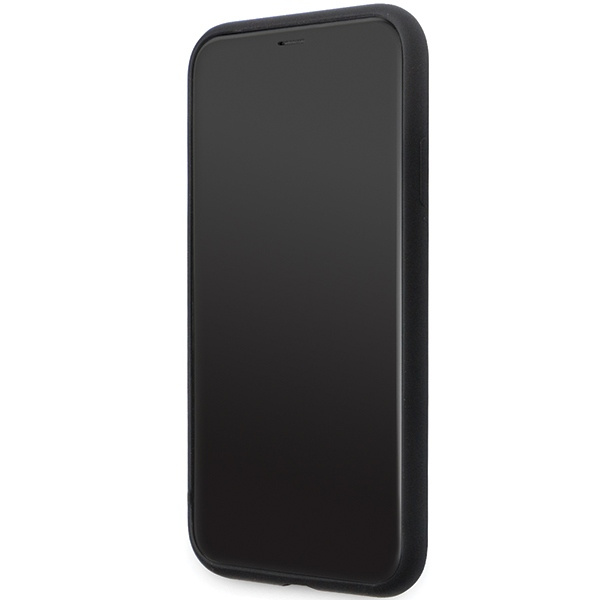 Karl Lagerfeld KLHCN61SMHKNPK iPhone 11/XR Silicone Ikonik Metal Pin black