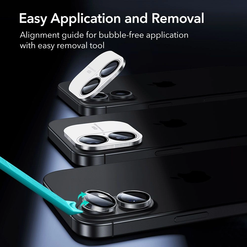 Osłona na aparat ESR Armorite Camera Protector do Apple iPhone 16 / 16 Plus / 17 Clear