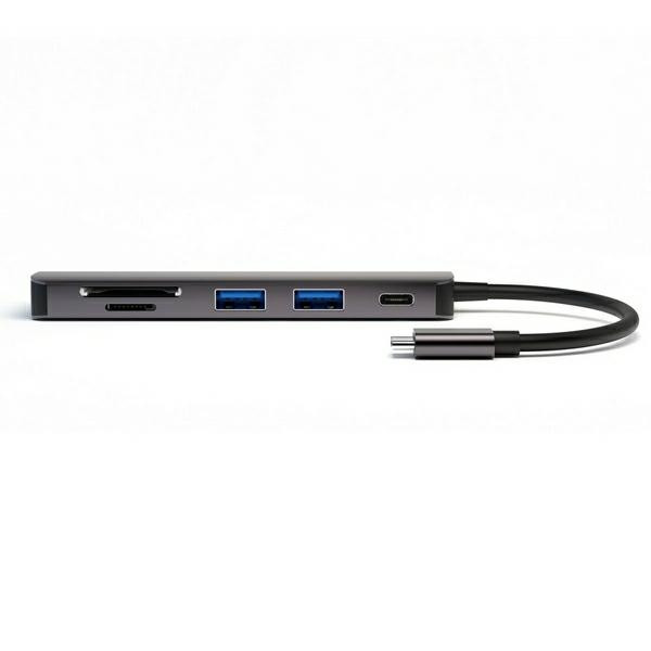  HUB 6w1 DeX Function 4smarts 2xUSB-A 3.0 / USB-C / HDMI / SD / MicroSD szary