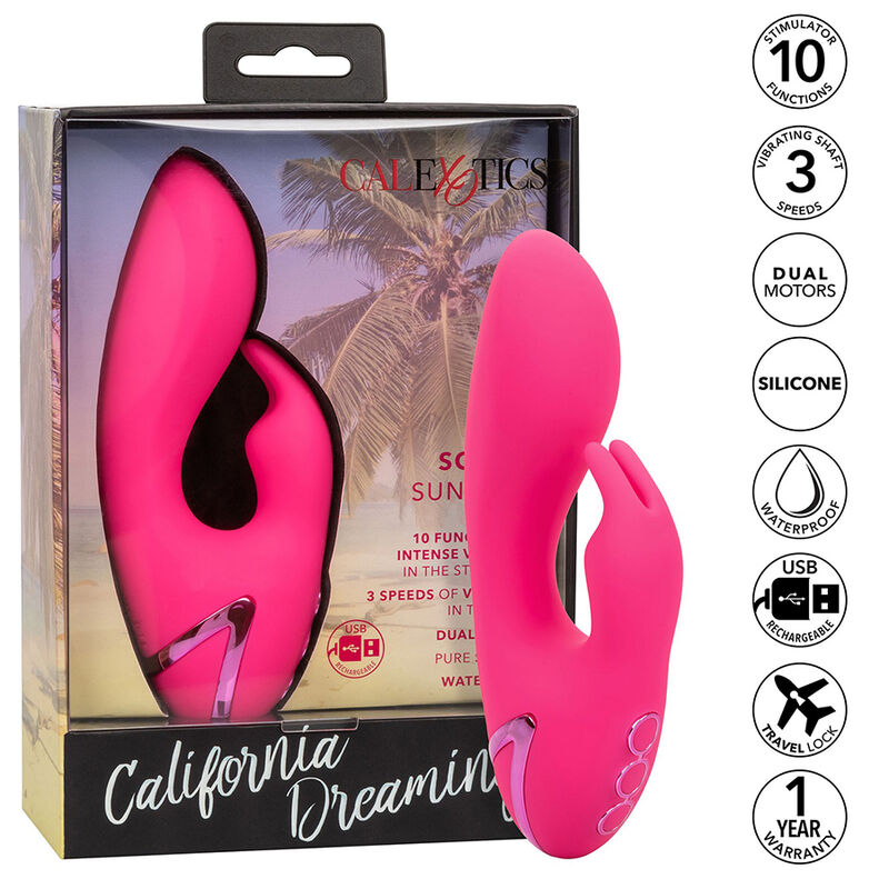 CALIFORNIA EXOTICS - SO. CAL SUNSHINE VIBRATOR RABBIT FUCHSIA BY CALIFORNIA DREAMING