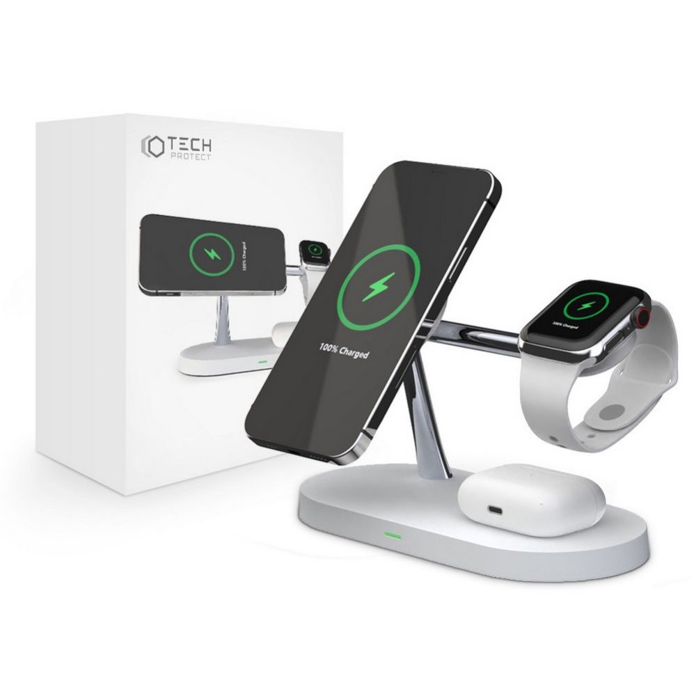 Tech-protect A12 3in1 Magnetic Magsafe Wireless Charger White