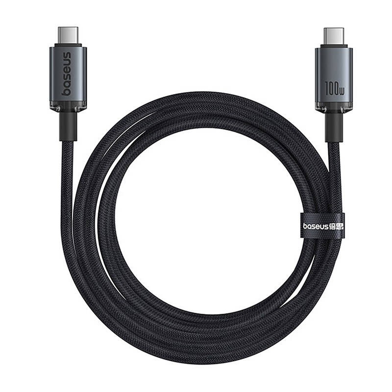 Baseus Crystal Shine USB-C / USB-C cable 100W 1.5m 20Gbps black