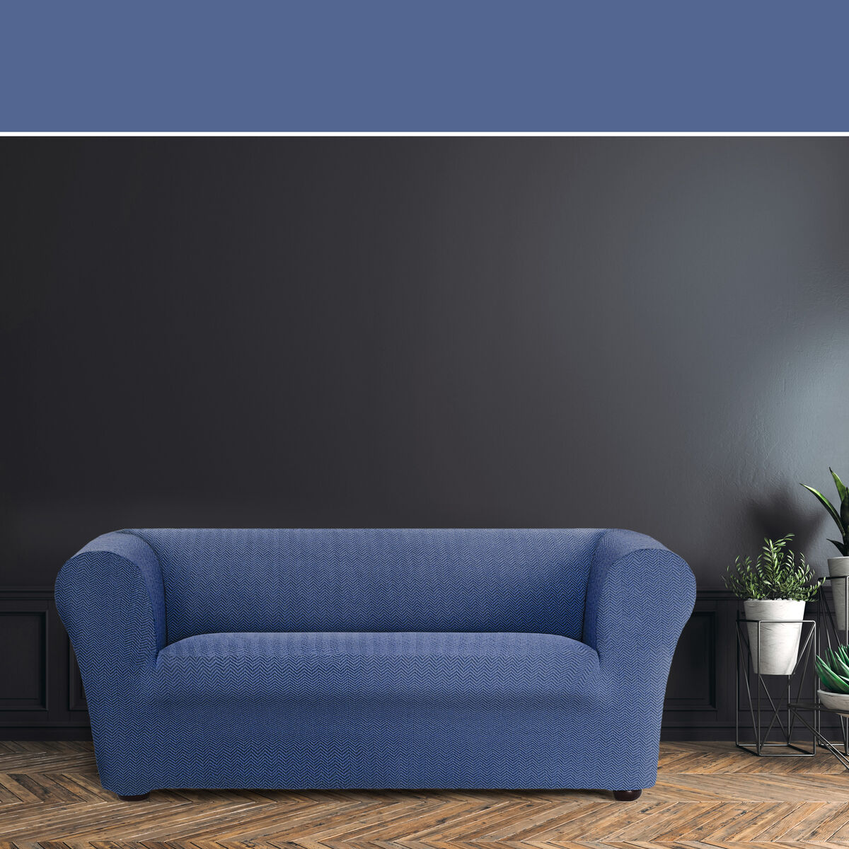 Sofa Cover Eysa JAZ Blue 110 x 100 x 230 cm