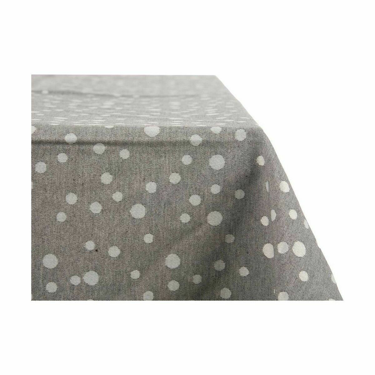 Tablecloth Jacquard Anti-stain Spots 140 x 180 cm Grey (8 Units)