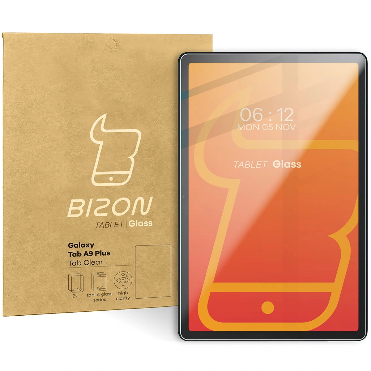 Bizon Glass Tab Clear Samsung Galaxy Tab A9 Plus [2 PACK]