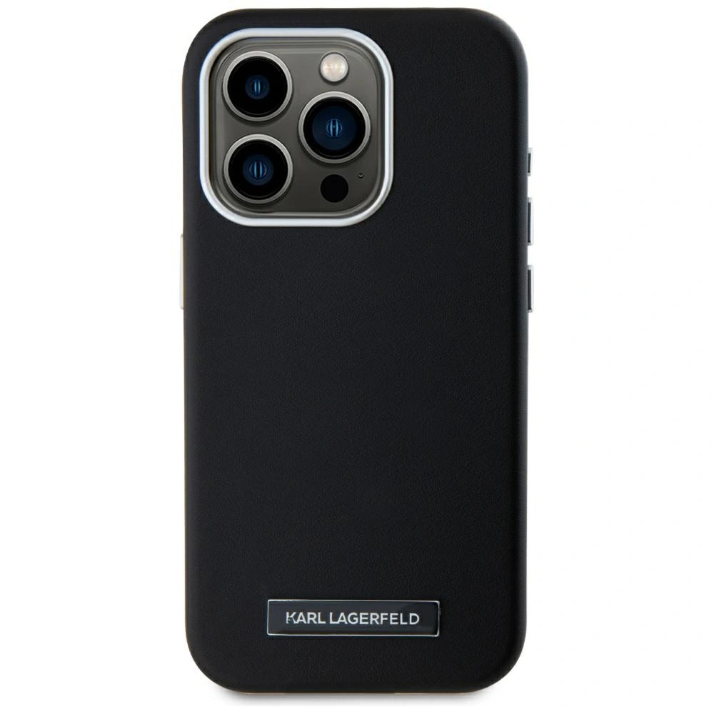 Etui Karl Lagerfeld FW Metal Plate MagSafe do Apple iPhone 15 Pro czarny