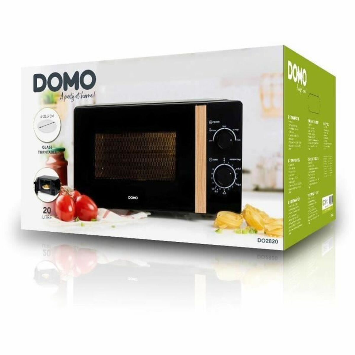 Microwave DOMO Black 700 W 20 L