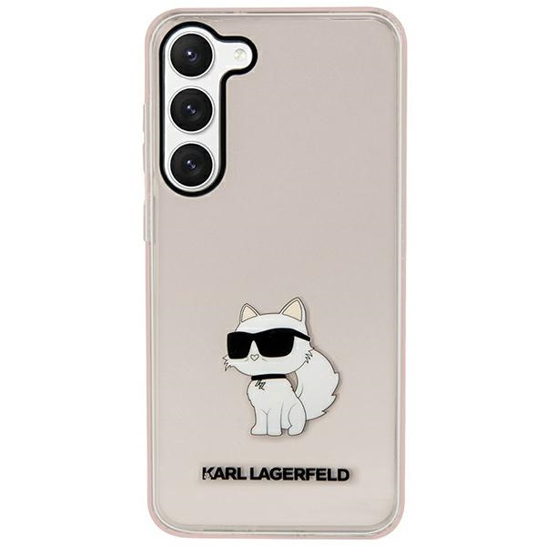 Karl Lagerfeld KLHCS23MHNCHTCP Samsung Galaxy S23+ Plus pink hardcase Ikonik Choupette