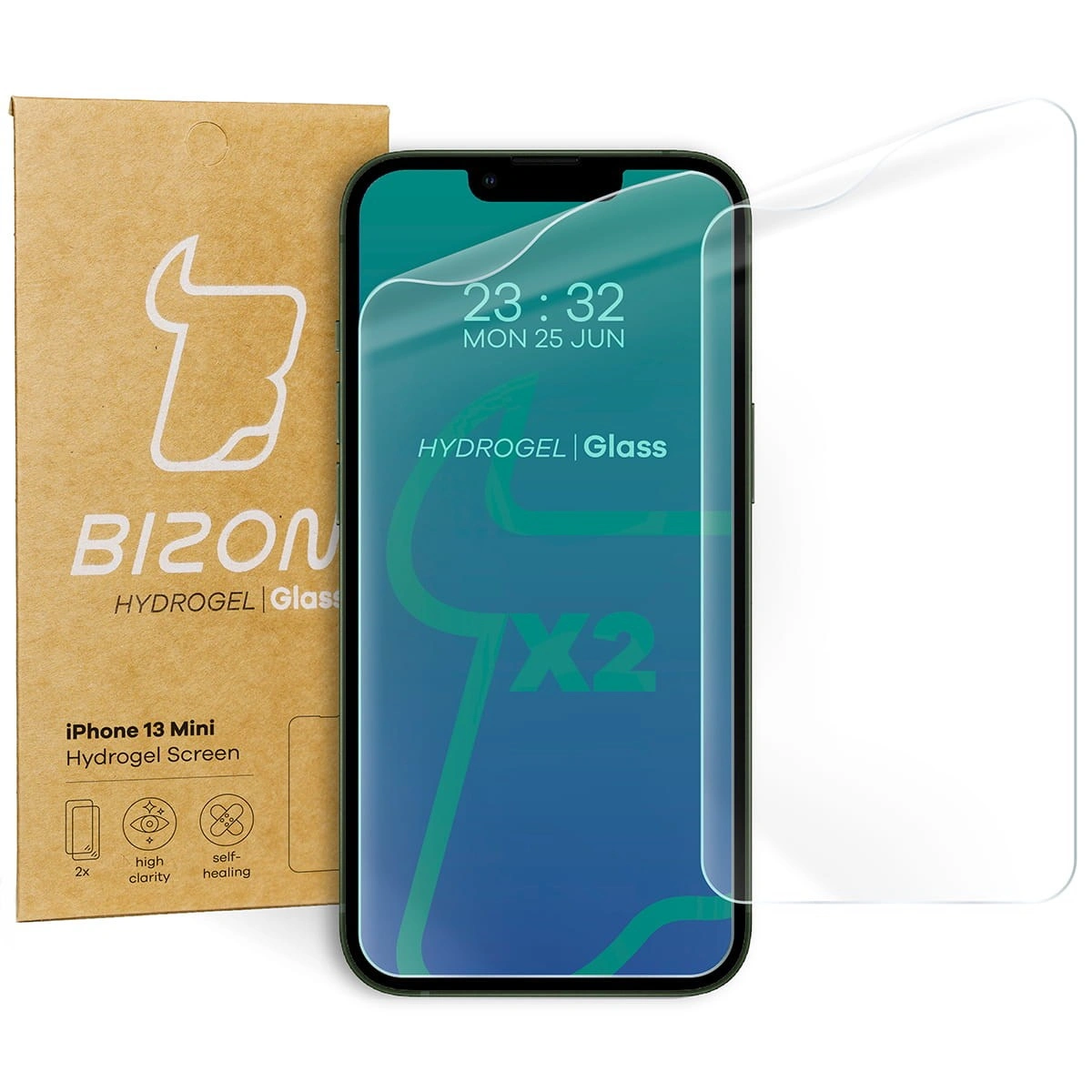 Bizon Glass Hydrogel Apple iPhone 13 Mini [2 PACK]