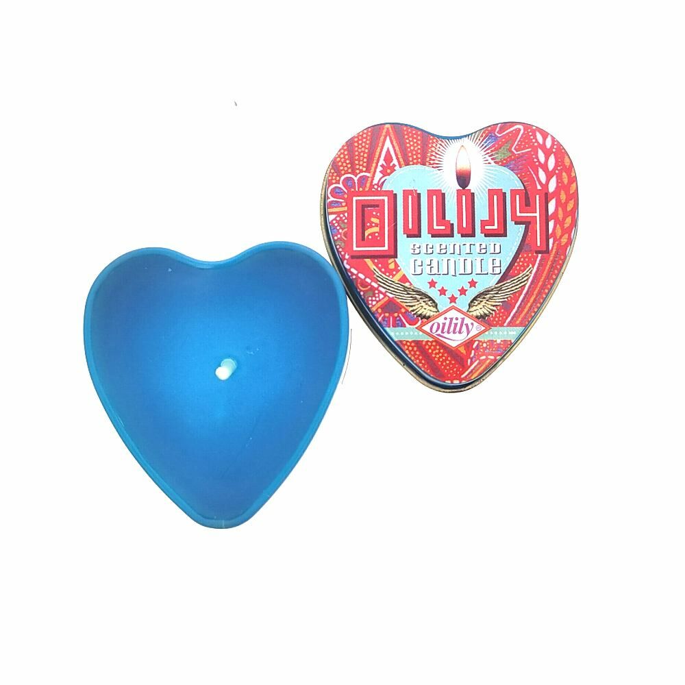Scented Candle Oilily Heart Blue