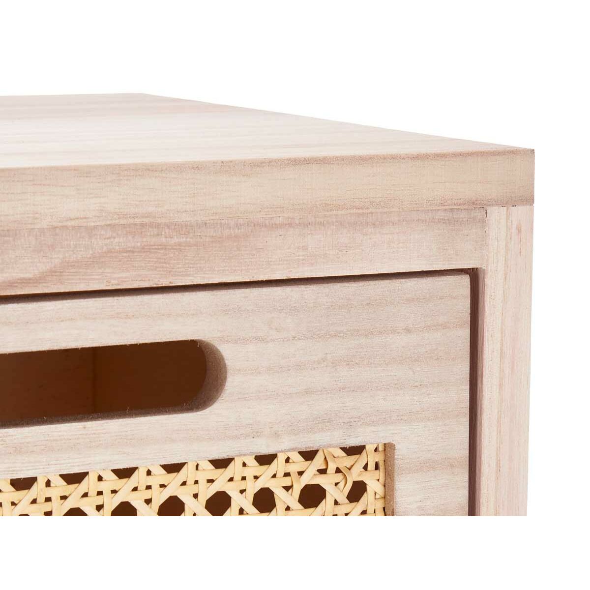 Chest of drawers GiftDecor Rattan Natural 27 x 73 x 25 cm 4 drawers