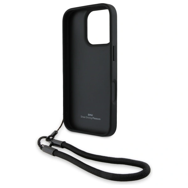 BMW BMHCP16X23RMRLK Apple iPhone 16 Pro Max hardcase Signature Leather Wordmark Cord black