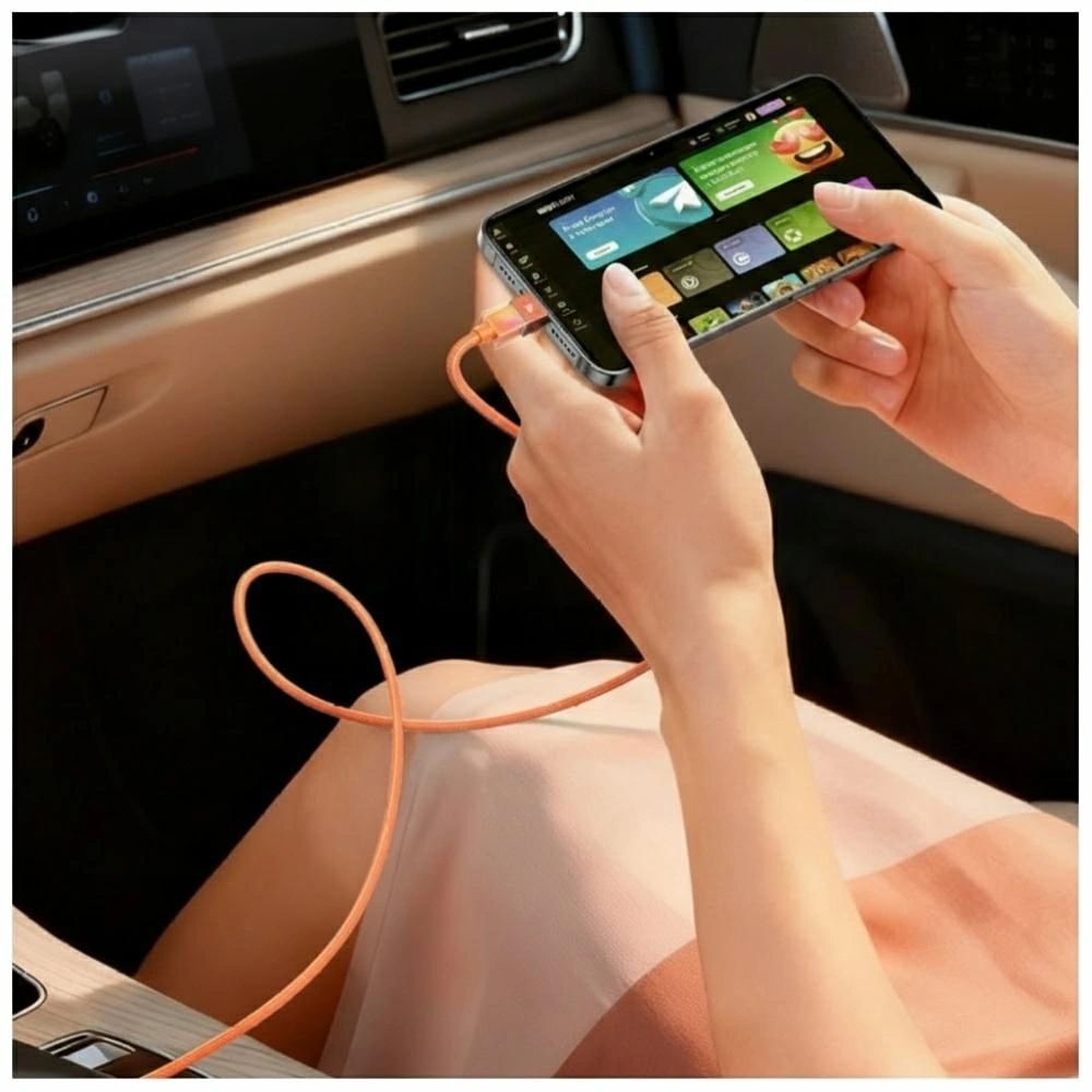 Kabel USAMS U93 30W USB-C / Lightning 1.2m pomarańczowy