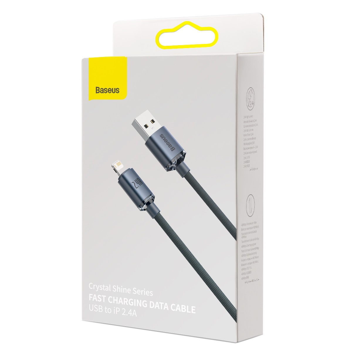Baseus Crystal Shine USB-A/Lightning Cable 2.4A, 2m (black)