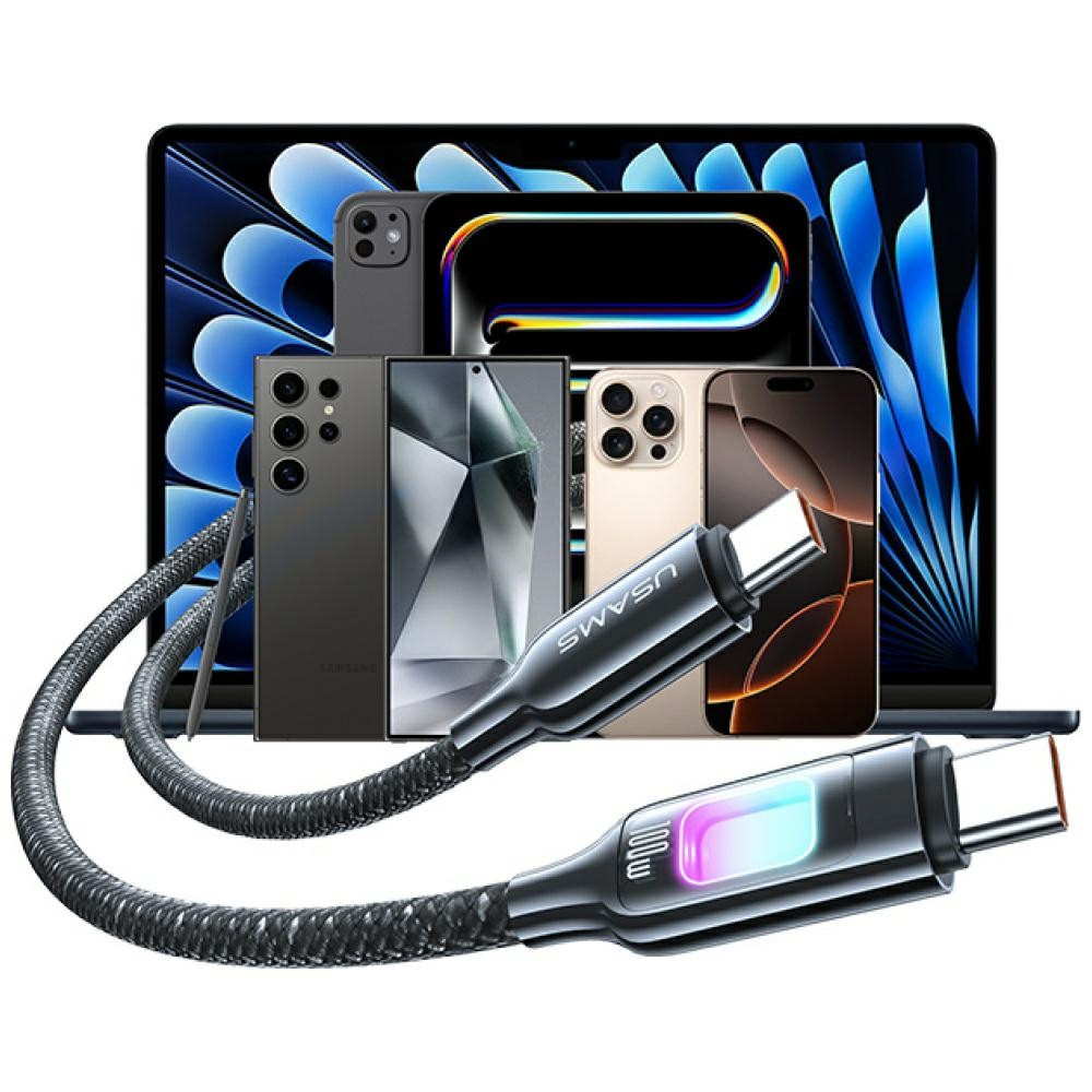 Kabel USAMS TC Series SJ750 100W USB-C do USB-C 1.2 m tarnish