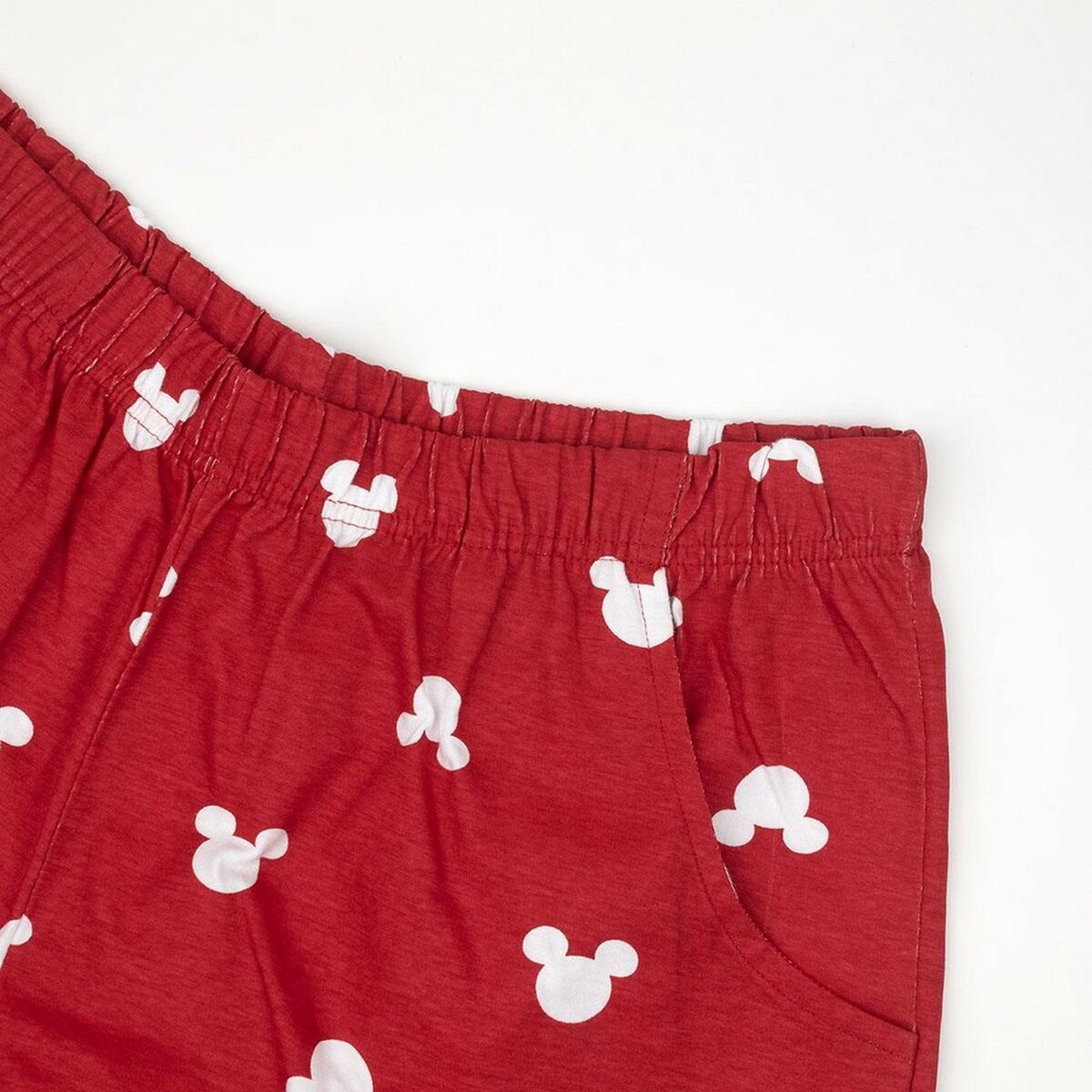 Summer Pyjama Mickey Mouse Red Grey Men