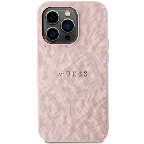 Guess GUHMP13XPSAHMCP Apple iPhone 13 Pro Max hardcase Saffiano MagSafe pink