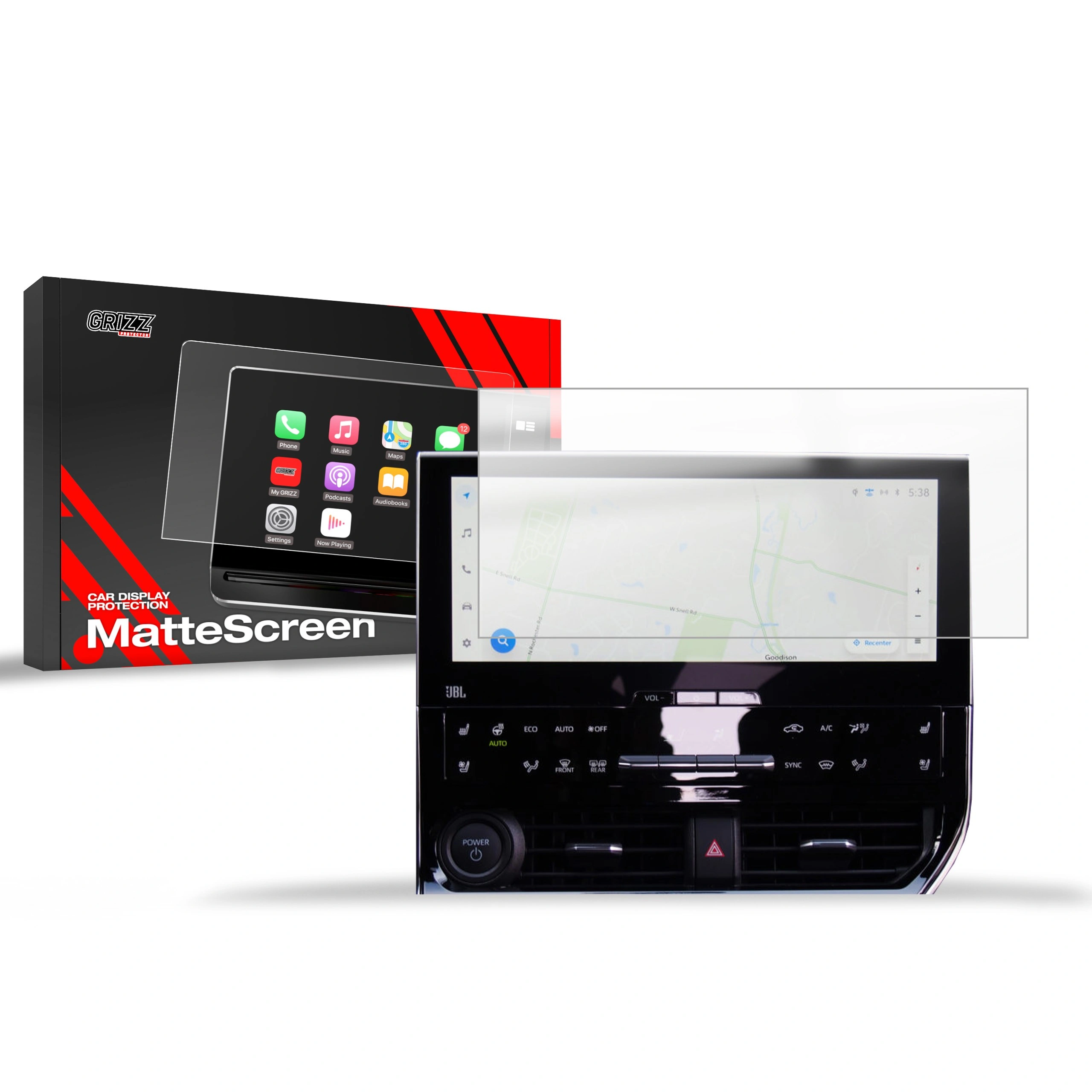 Matte GrizzGlass CarDisplay Protection Toyota bZ4X 12,3" 2022-2024