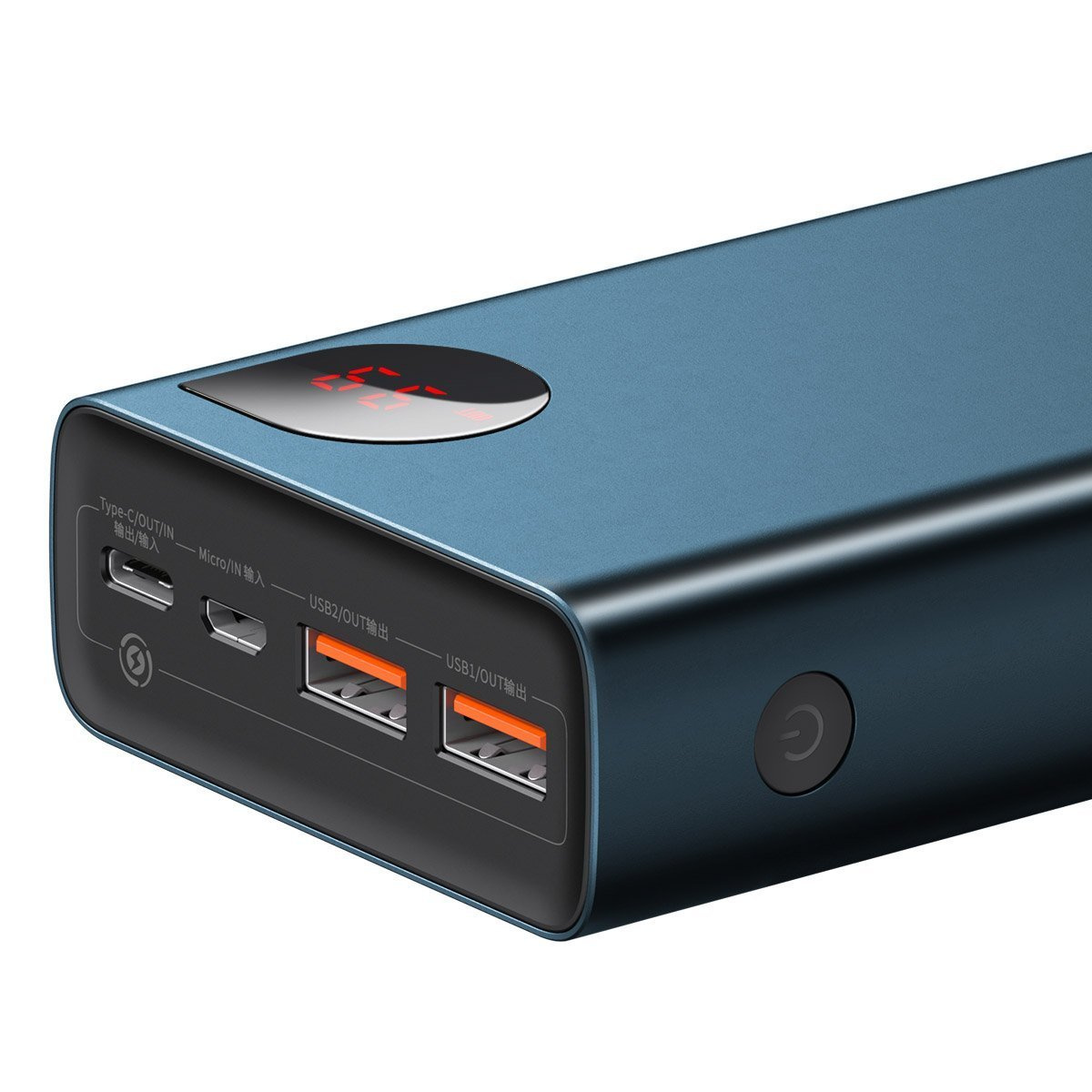 Baseus Adaman Metal Power Bank 20000mAh PD QC 3.0 65W 2xUSB + USB-C + micro USB (Blue)