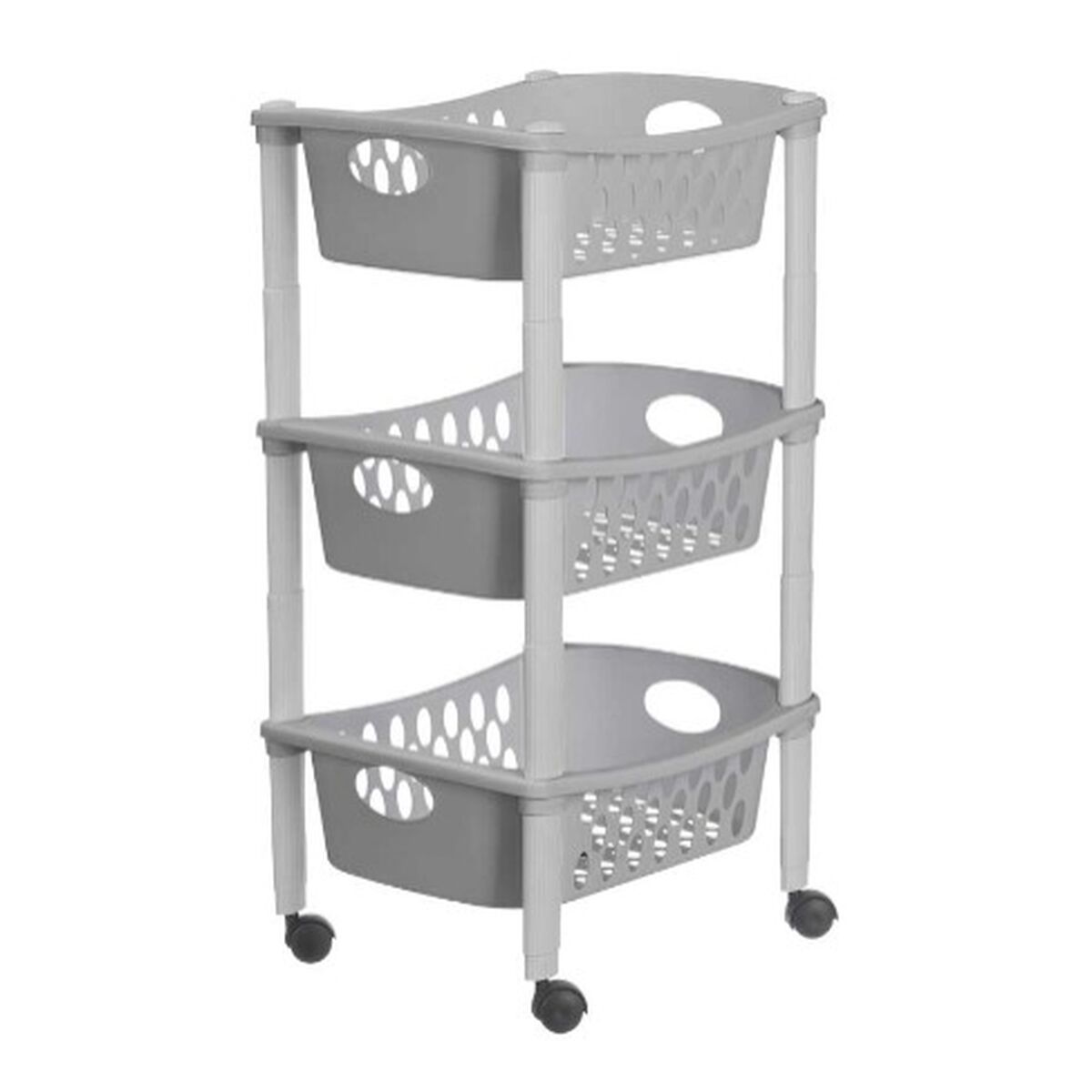 Vegetable trolley Stefanplast Grey Plastic 40 x 29,5 x 68,5 cm (6 Units)