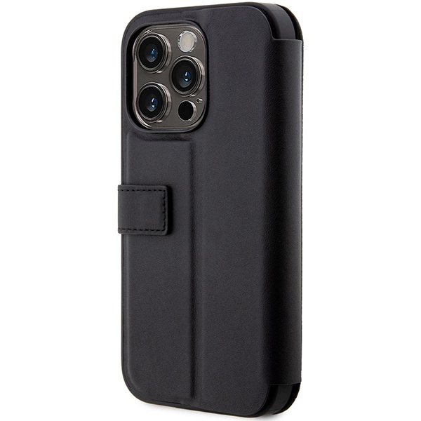 BMW BMBKP14X22RVSK Apple iPhone 14 Pro Max black bookcase Leather Stamp Blue Lines