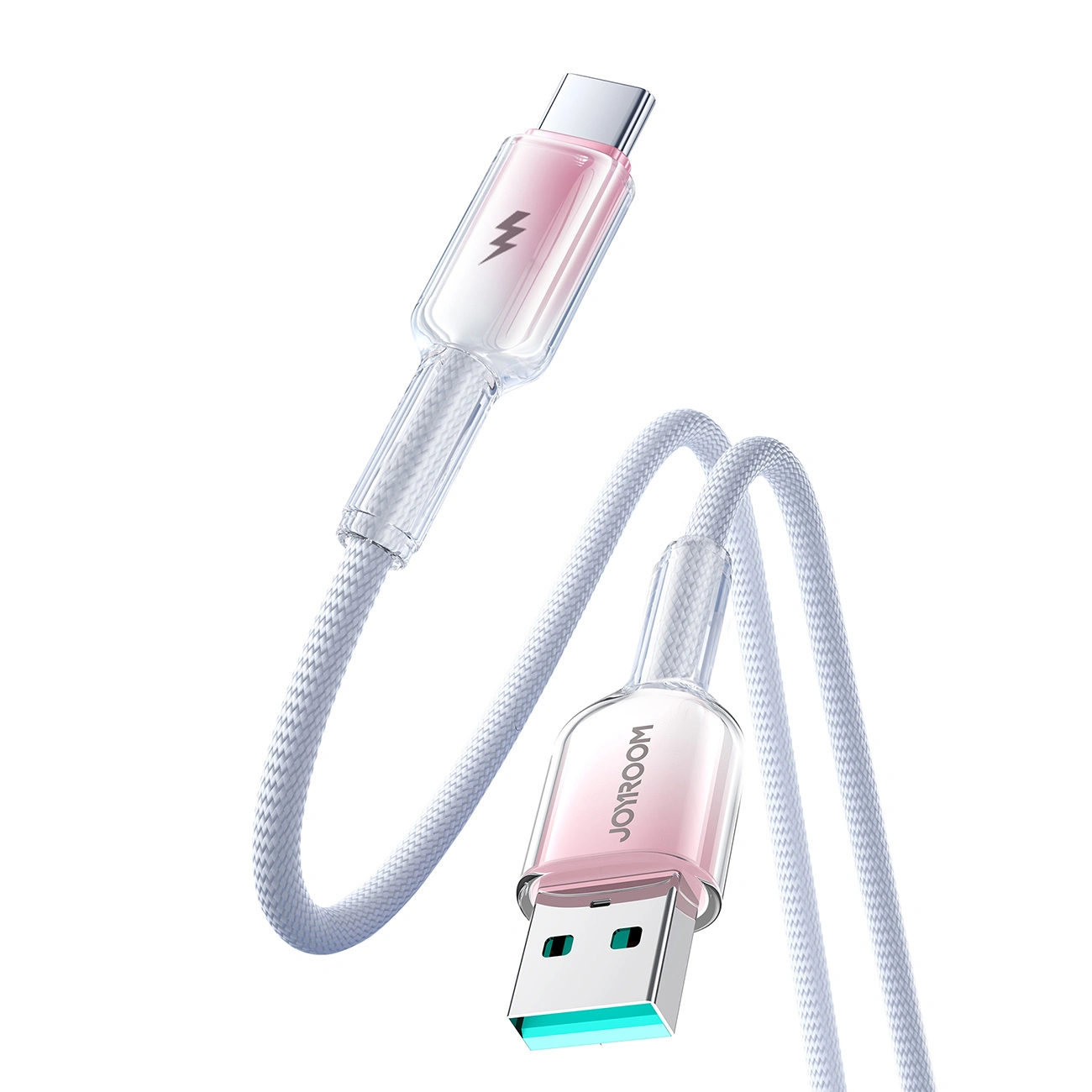 Joyroom S-A42 Crystal-Clear Series 3A USB-A / USB-C cable 1.2m white
