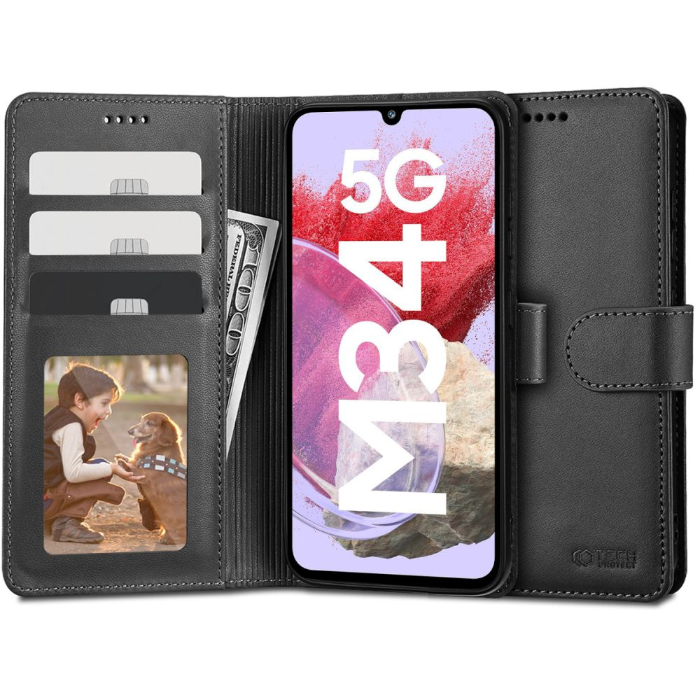 Tech-Protect Wallet Samsung Galaxy M34 5G Black
