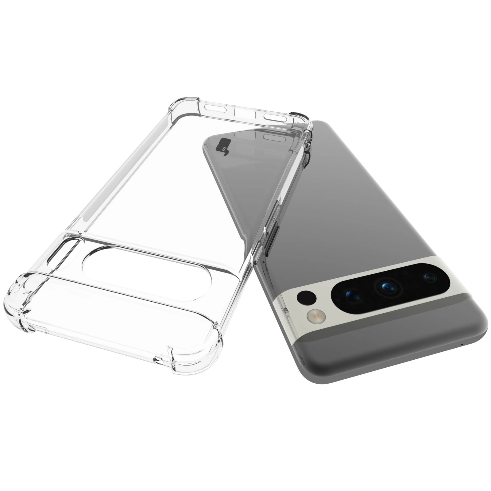 Bizon Case Clear Pack case + 2x screen glass Google Pixel 8 Pro clear