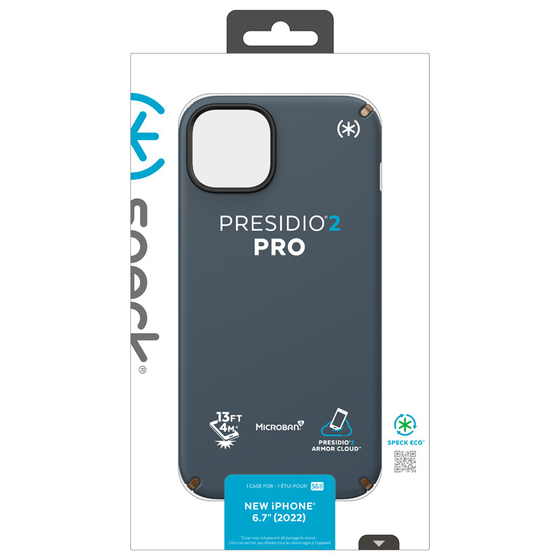 Speck Presidio2 Pro MICROBAN Apple iPhone 14 Plus (Charcoal / Cool Bronze / Slate)