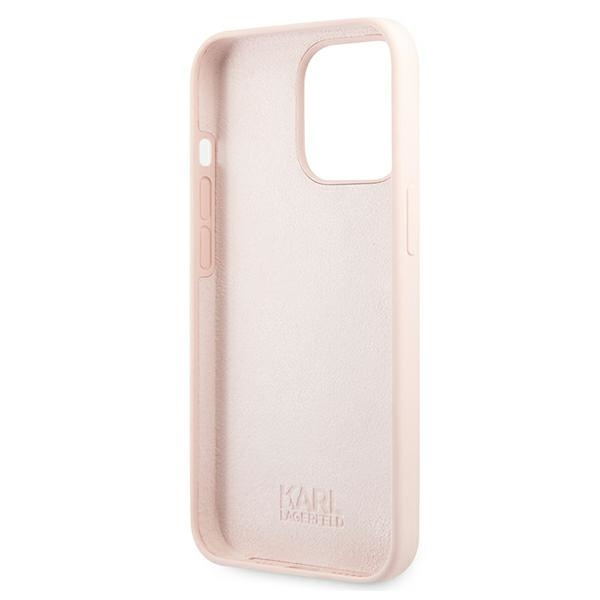 Karl Lagerfeld KLHCP13XSLKHLP Apple iPhone 13 Pro Max light pink hardcase Silicone Karl`s Head